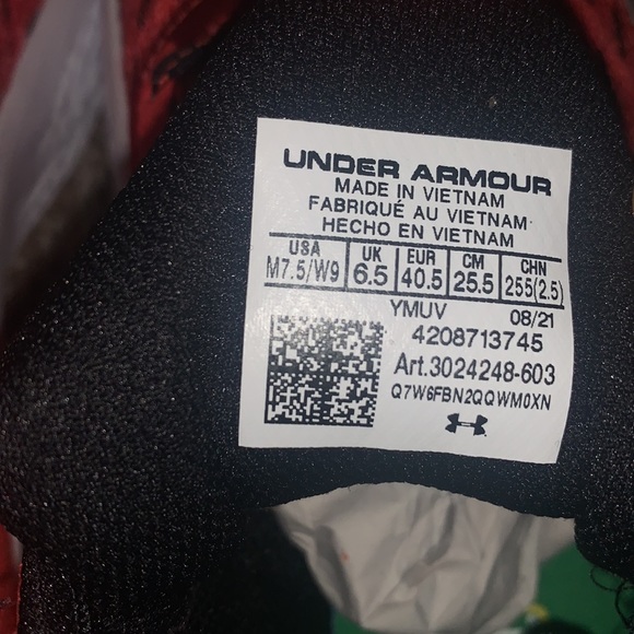 Under Armour Curry Brand Sesame Street Elmo Curry Flow 9 W9 M7.5 NEVER WORN - Picture 7 of 9